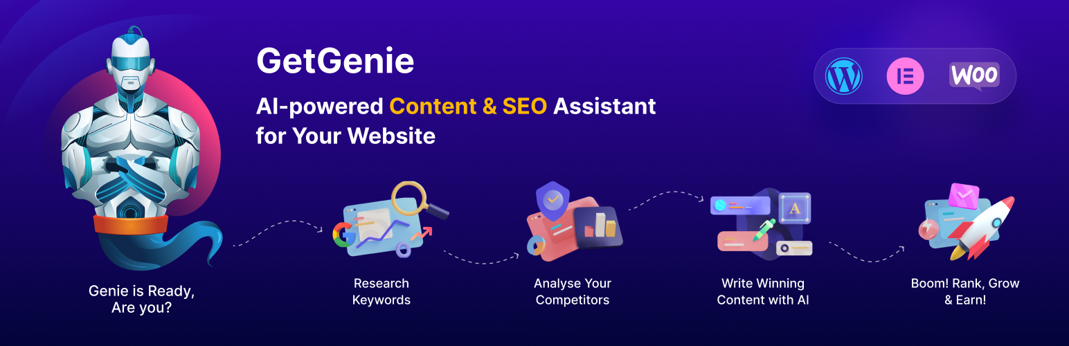 GetGenie AI plugin installation page in the WordPress plugin directory